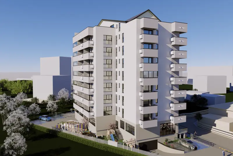 Mitropolit Residence — vedere aeriană cu parcare și parc